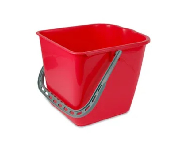 Cubo de fregona Wecoline rojo para carro de fregona (25 litros)