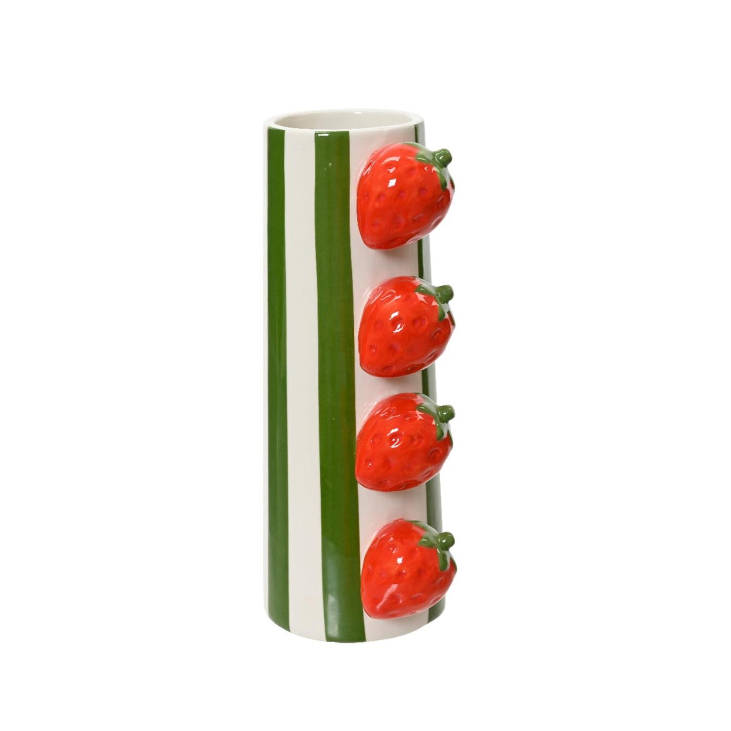Decoris vaas dolomiet streep-aardbei h20.7cm