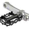Turners de manivela Mirage con perno de acero inoxidable aluminio T6 de plata