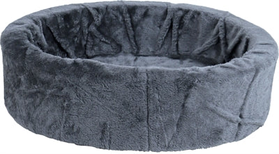 Canasta de perros de peluche gris
