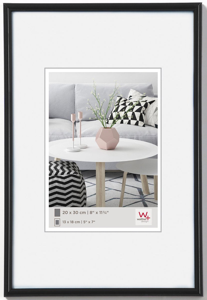 Walther galeria - cornice in plastica - misura foto 20x30 cm - nera