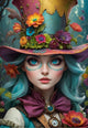 Puzzle Bluebird puzzle signora con cappello - 1000 pezzi colorati.