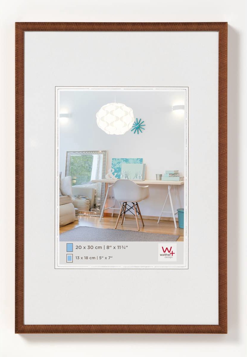 Walther new lifestyle - cornice in plastica - misura foto 40x60 cm - bronzo