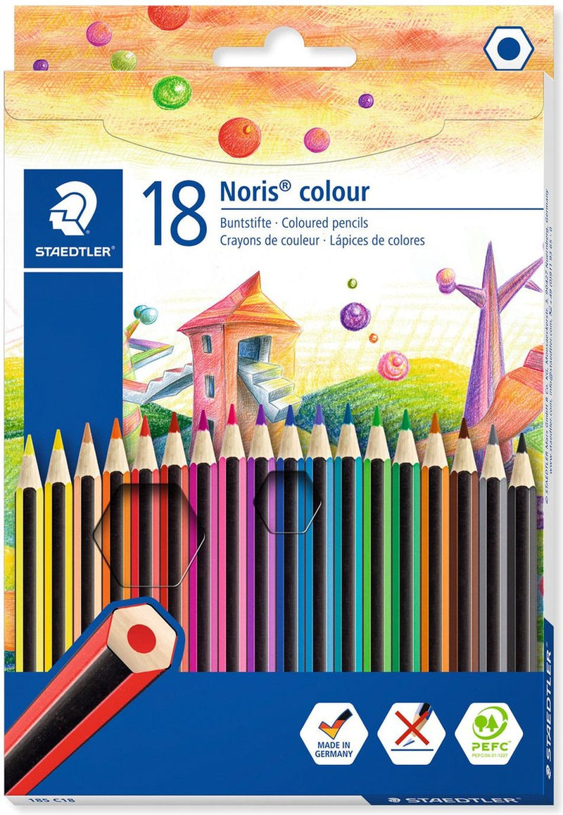Matite colorate Staedtler noris 17,5 cm grafite di legno 18 pezzi