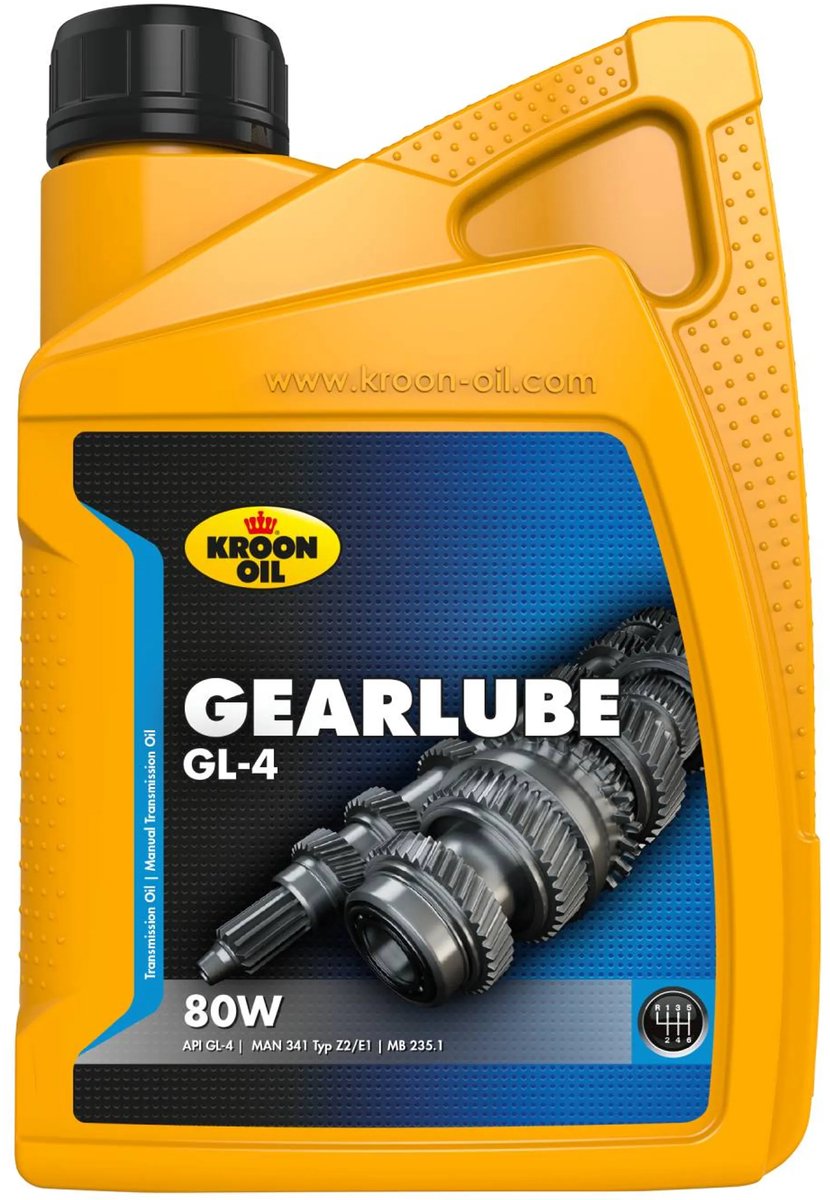Kroon-oil gearlube gl-4 80w - olio lubrificante minerale - 1 litro - trasparente
