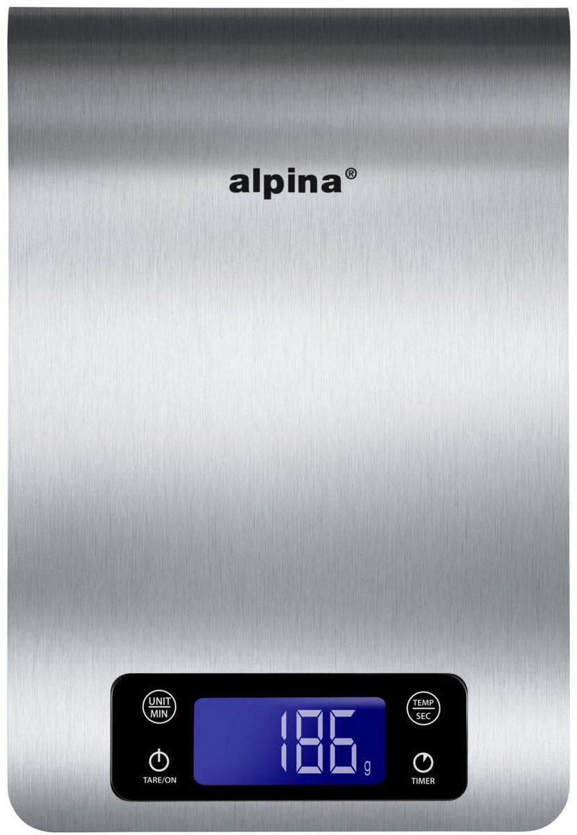 Bilancia da cucina digitale Evimo alpina 5 kg, pratica per l'uso domestico quotidiano