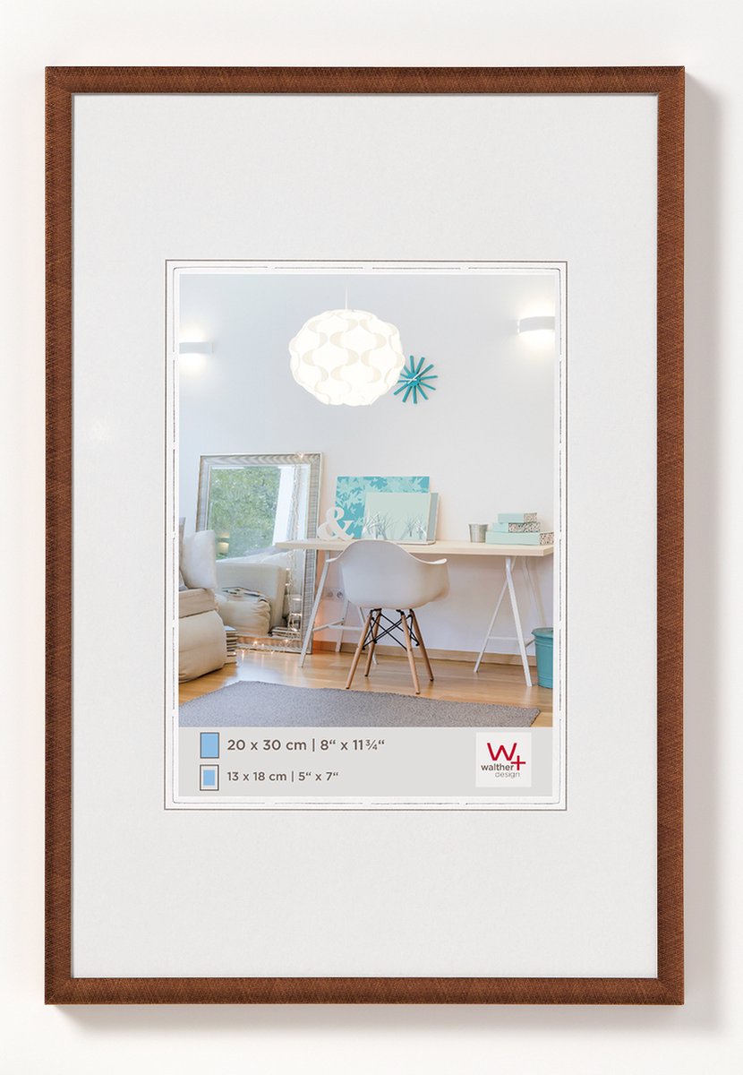 Walther new lifestyle - cornice in plastica - misura foto 20x30 cm - bronzo