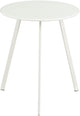 Mica decoraciones m mesa auxiliar seatle para exterior - mesa de centro redonda - mesa de planta y mesa de centro - h45 x d38 cm - hierro - blanco