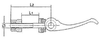 Post di sedili in alluminio Leva a tempo veloce m6 x 60 mm -