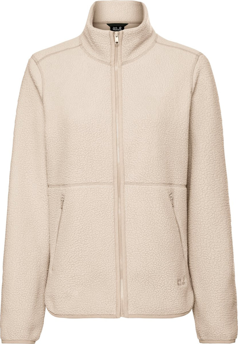 Jack wolfskin lite curl fz w giacca outdoor da donna-oyster
