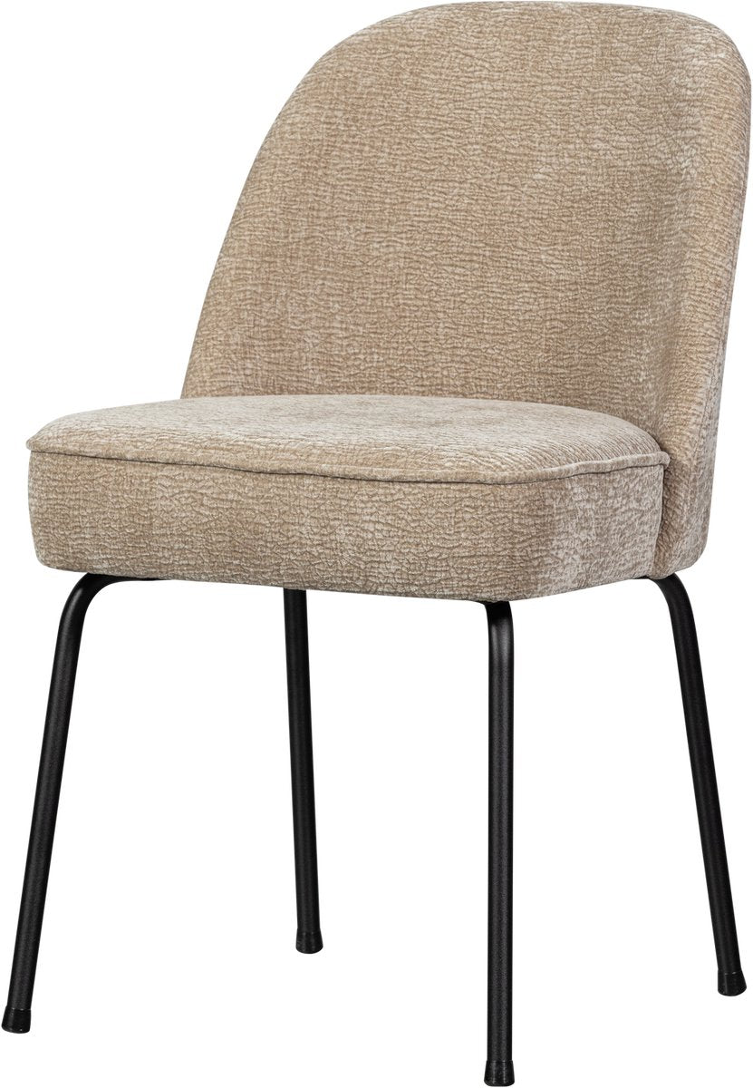 Woood vogue eetkamerstoel - 3d chenille - zand - 83x50x57 cm