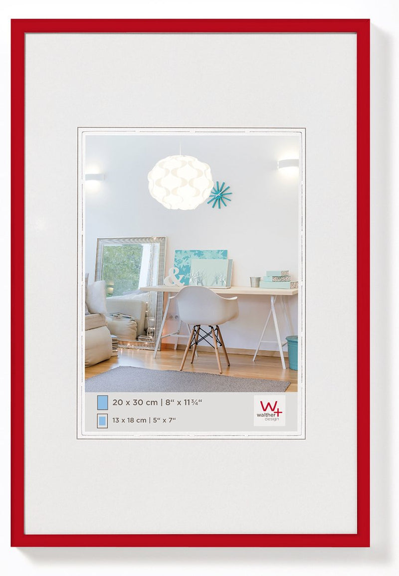 Walther new lifestyle - cornice in plastica - misura foto 30x40 cm - rosso
