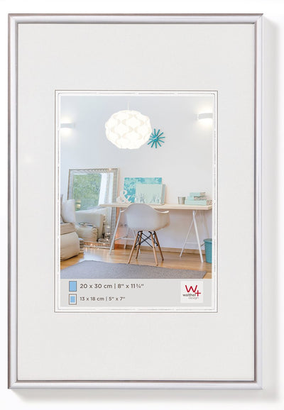 Walther new lifestyle - marco de plástico - tamaño de foto 20x30 cm - plateado