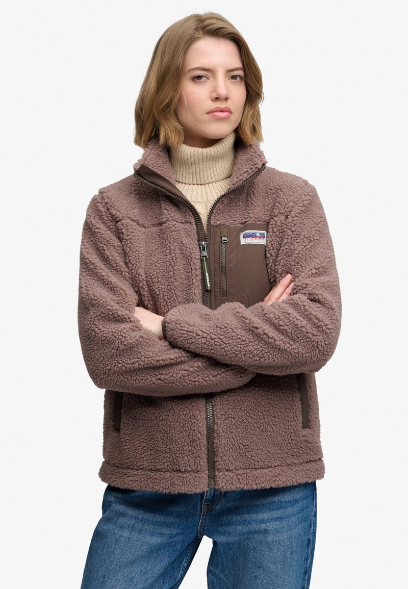 Superdry - pile storico con zip - donna - felpe con cappuccio