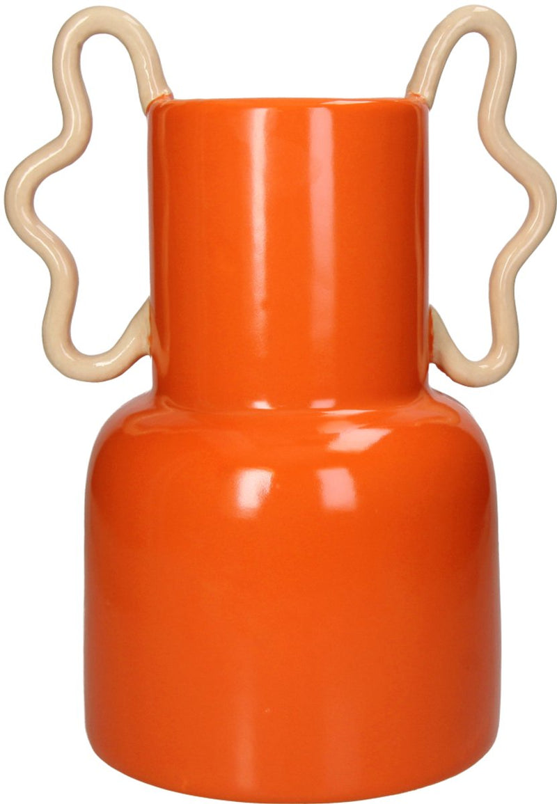 Jarrón colección HD loza naranja 21,6x16,8x28,8cm