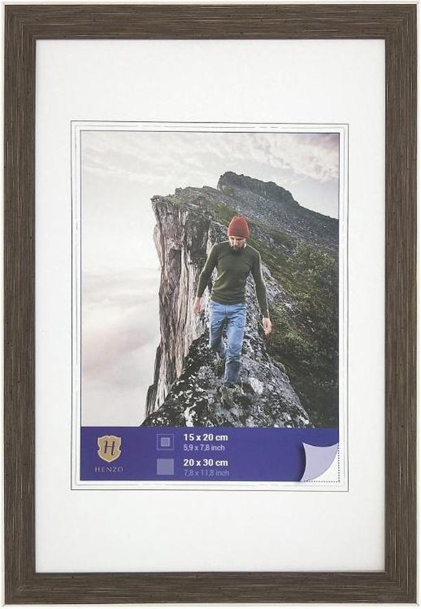 Henzo fotolijst - - edge - fotomaat 20x30 cm - donkerbruin