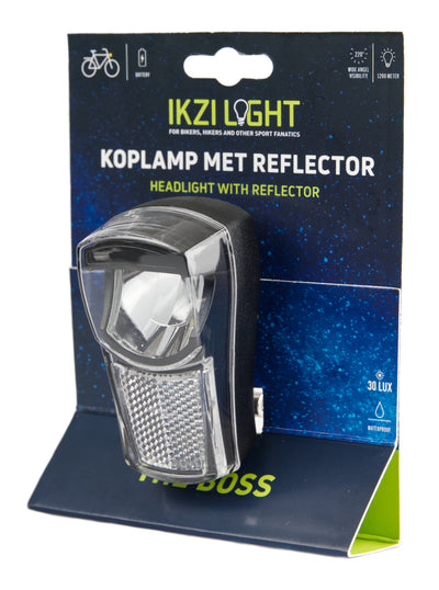 Ikzilight Faro El jefe, 1 LED blanco 20lux. Incluyendo soporte y baterías (paquete colgante)