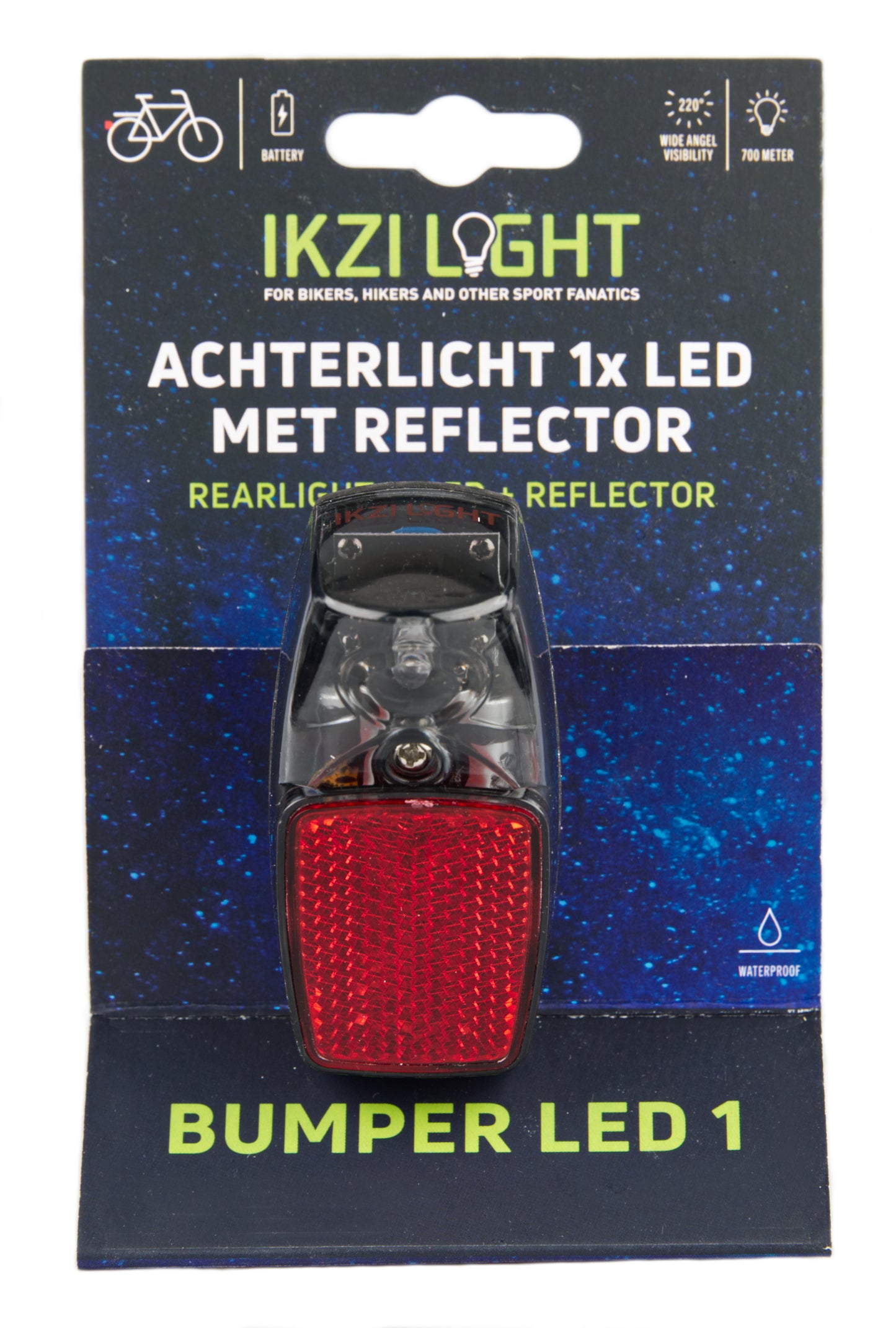 Ikzilight Reflector a luce posteriore 1xled rosso sulla mappa