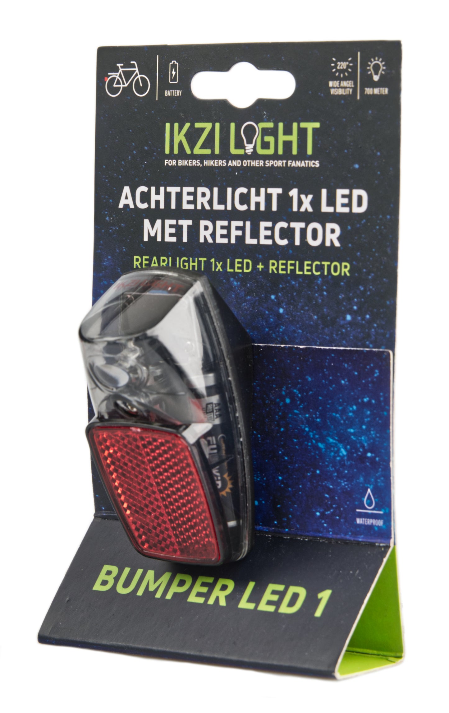 Ikzilight Reflector a luce posteriore 1xled rosso sulla mappa