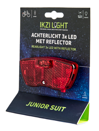 Ikzi ikzilight portador de luz trasera junior 3xled incluyendo reflector