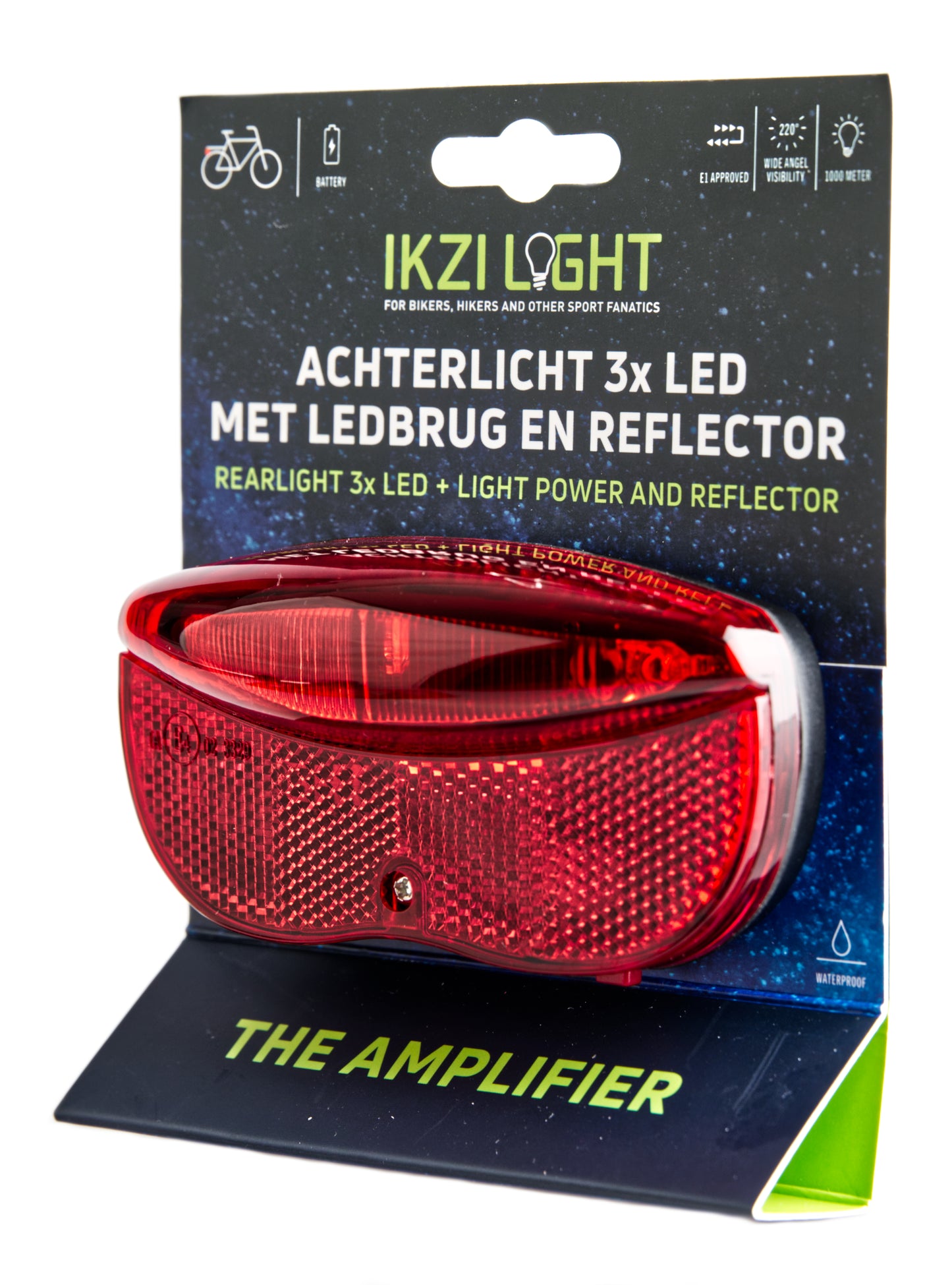 Ikzilight Batería de luz trasera en 3xled 50 mm en la tarjeta