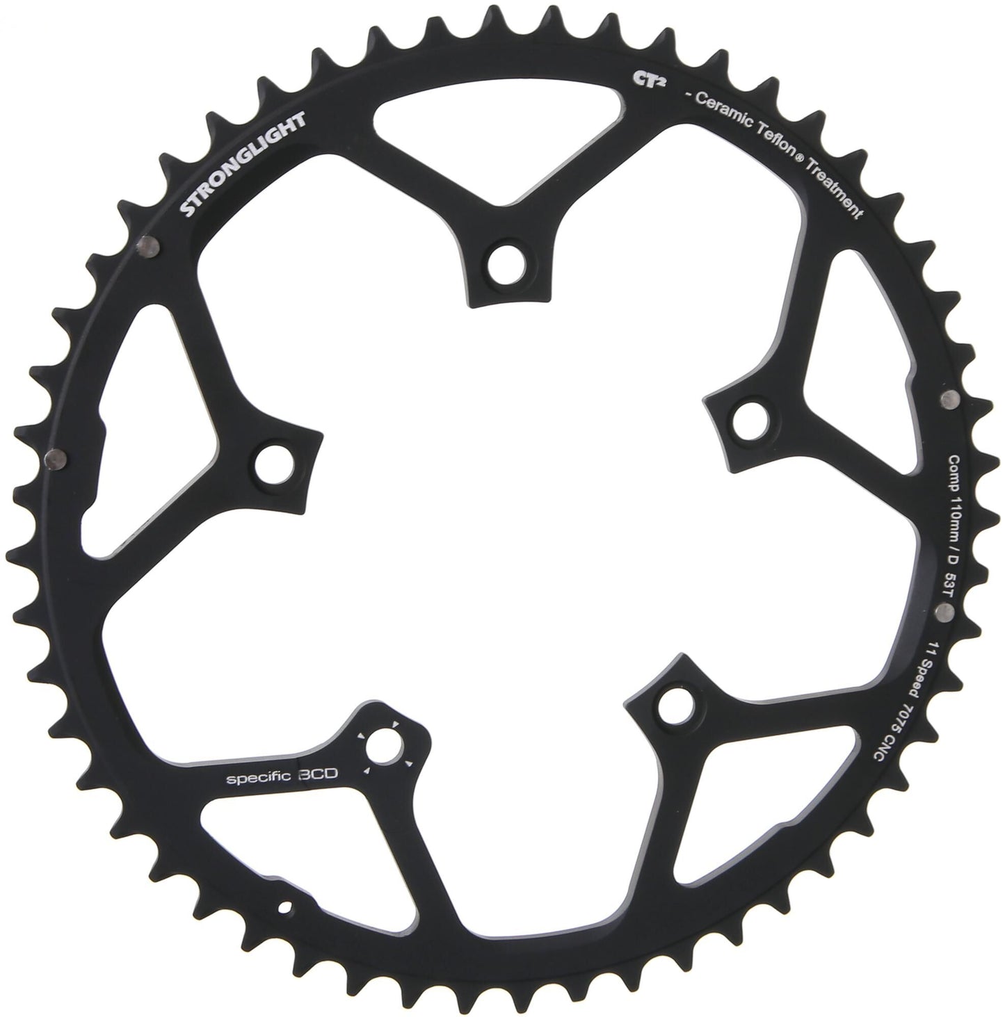 Anello a catena Stronglight Strongl.CT2 53T OUT.CER.Teflon Coat.