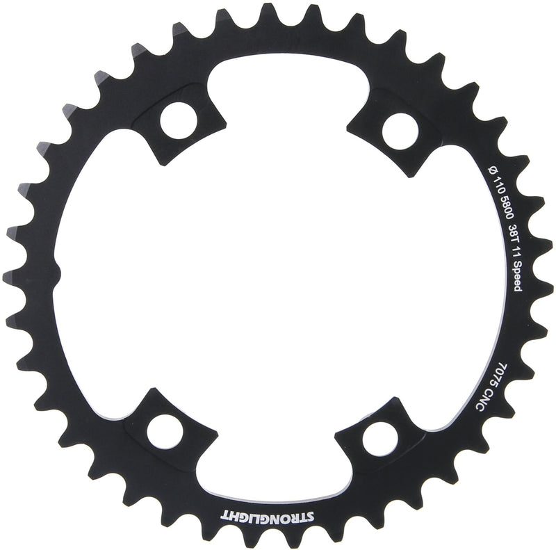 Anello a catena forte. 38t interiore alu nero