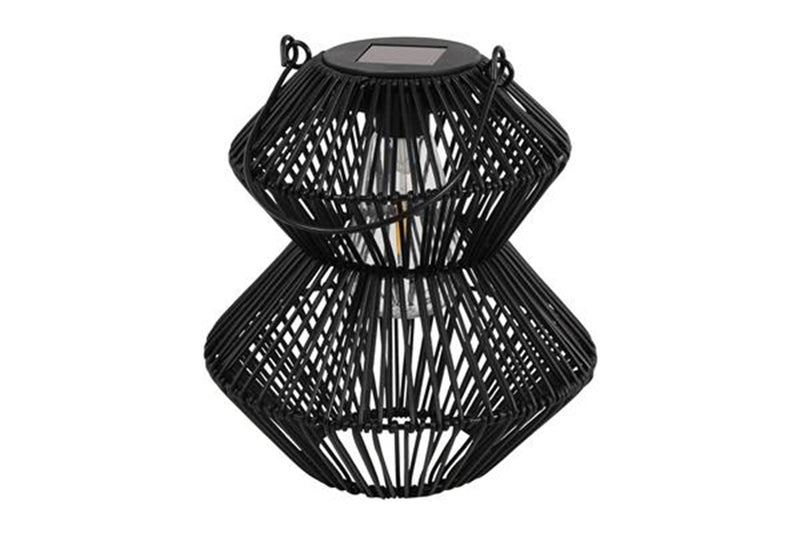 Lanterna solare Countryfield nera h23cm