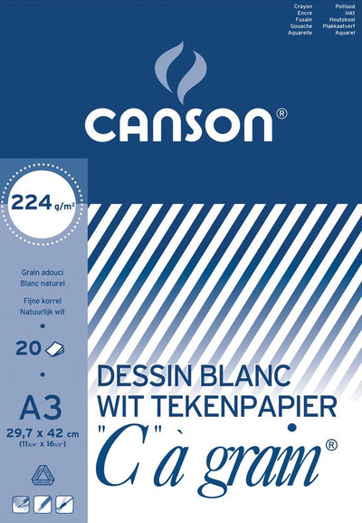 Blocco da disegno Canson cà grana 224 g m² formato 297 x 42 cm (a3)
