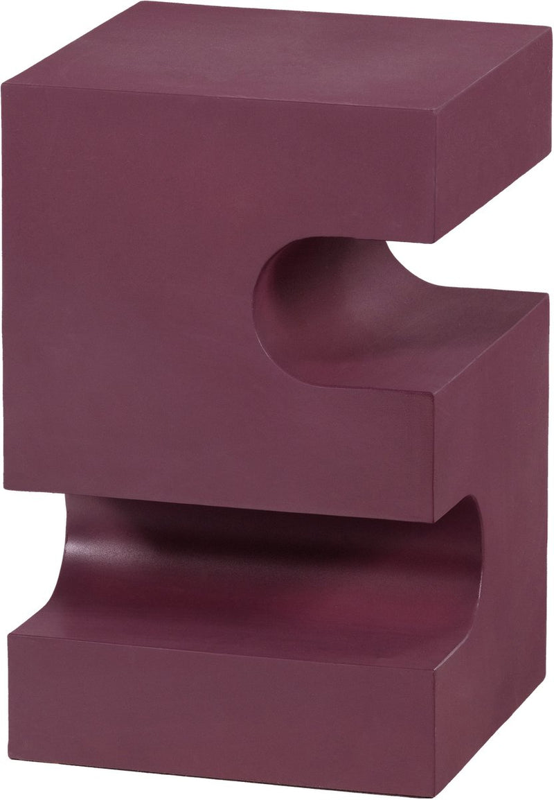 Mesa auxiliar Woood jessa - metal - marrón violeta - 48x30x30
