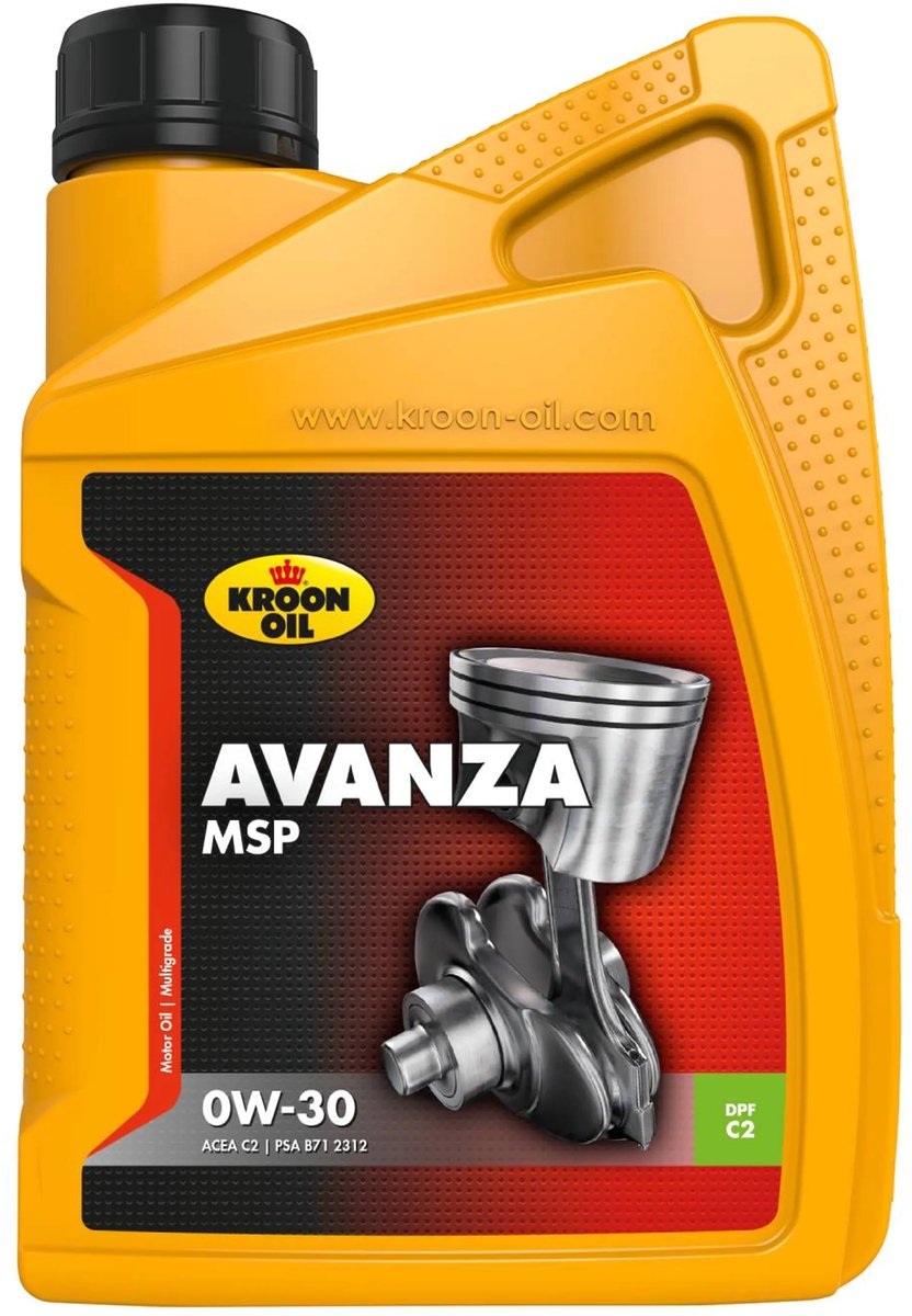 Kroon-oil avanza msp - olio motore 0w-30 - acea c2 - 1 litro - completamente sintetico