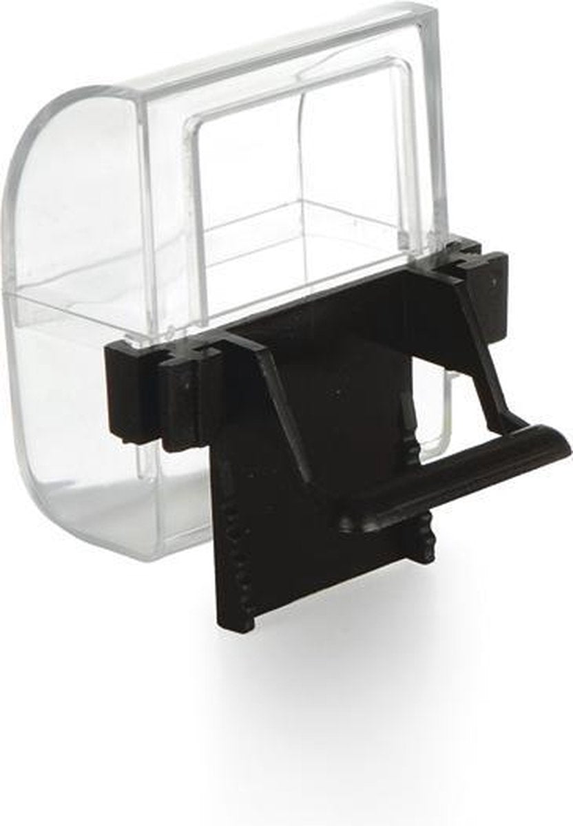 Ciotola per cibo e acqua Beeztees - uccello - nero trasparente - 2 pz