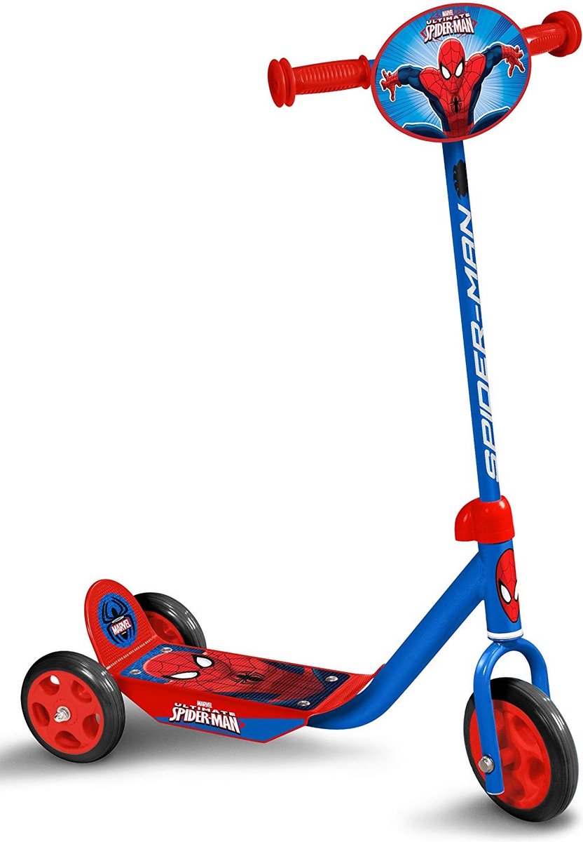 Spider-Man 3-wheel Kids Step Foot brake Boys Blue