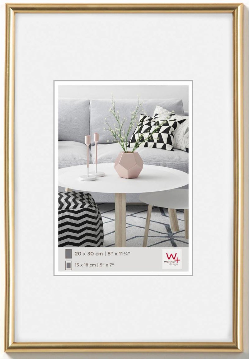 Walther galeria - cornice in plastica - misura foto 20x30 cm - oro metallizzato
