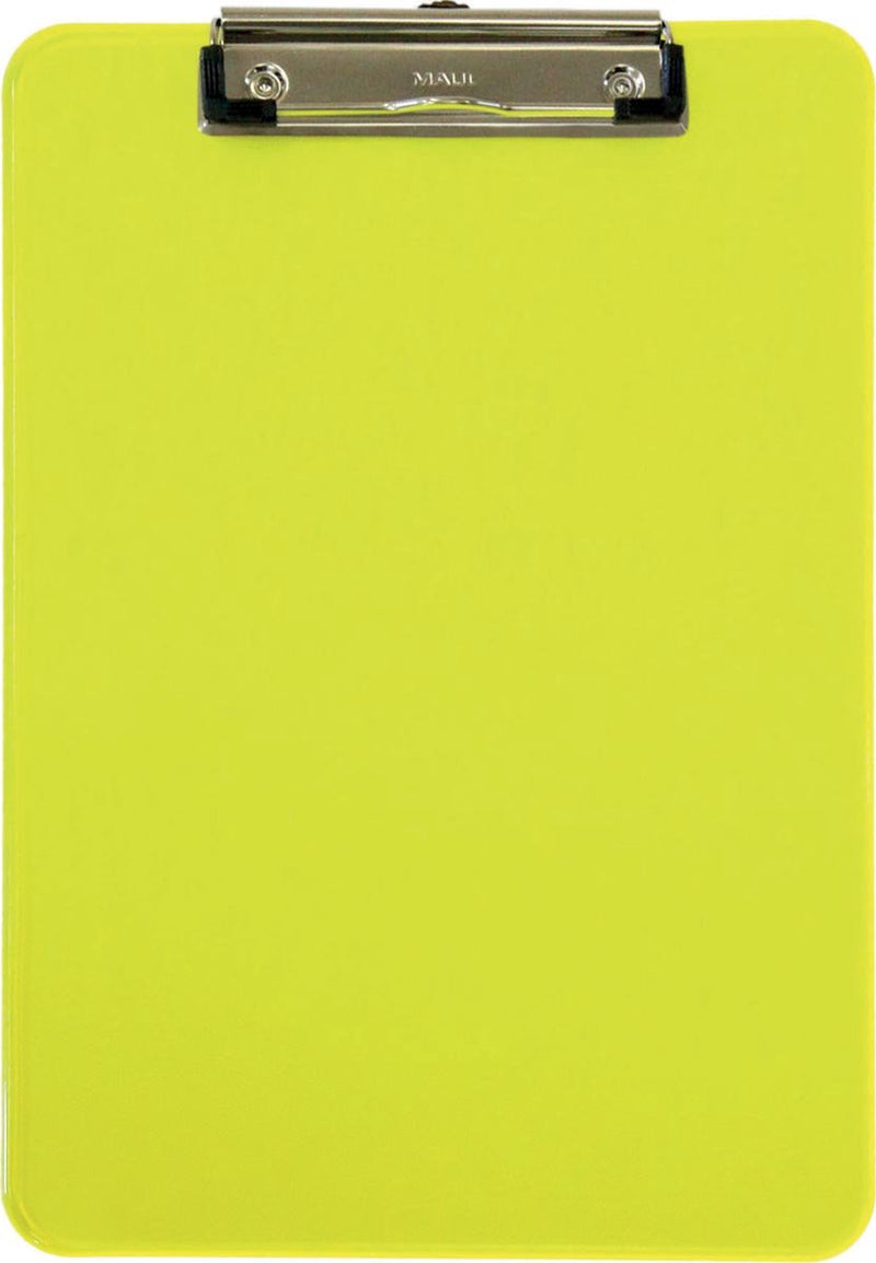 Portapapeles Maul a4 transparente amarillo neón