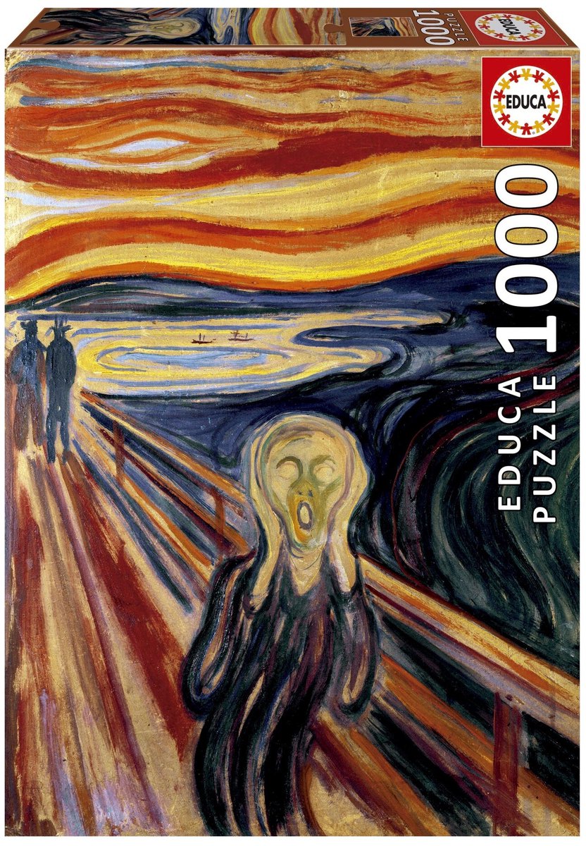 Educa puzzel 20308 the scream, edvard munch 1000 onderdelen