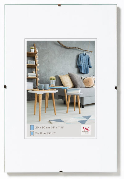 Portafoto Walther senza cornice (cornice a clip) - misura cornice 30x45 cm - vetro antiriflesso