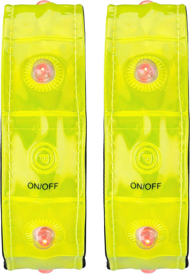 Bracciale sportivo Avento riflettente con LED - coppia - giallo