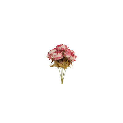 Campo paese fiore artificiale peonia rosa seta h46cm