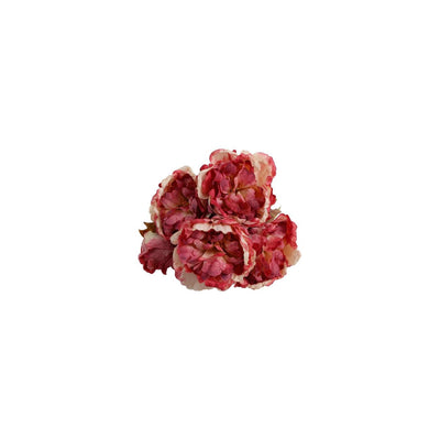 Campo paese fiore artificiale peonia rosa seta h46cm