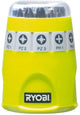 Ryobi rak10sd series - juego de puntas de destornillador - 10 piezas - soporte magnético