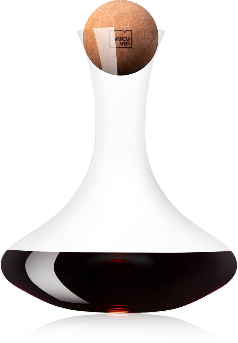 Vacuvin vacu vin decanter 1 litro – vetro cristallo – compreso tappo in sughero – caraffa per vino rosso e bianco