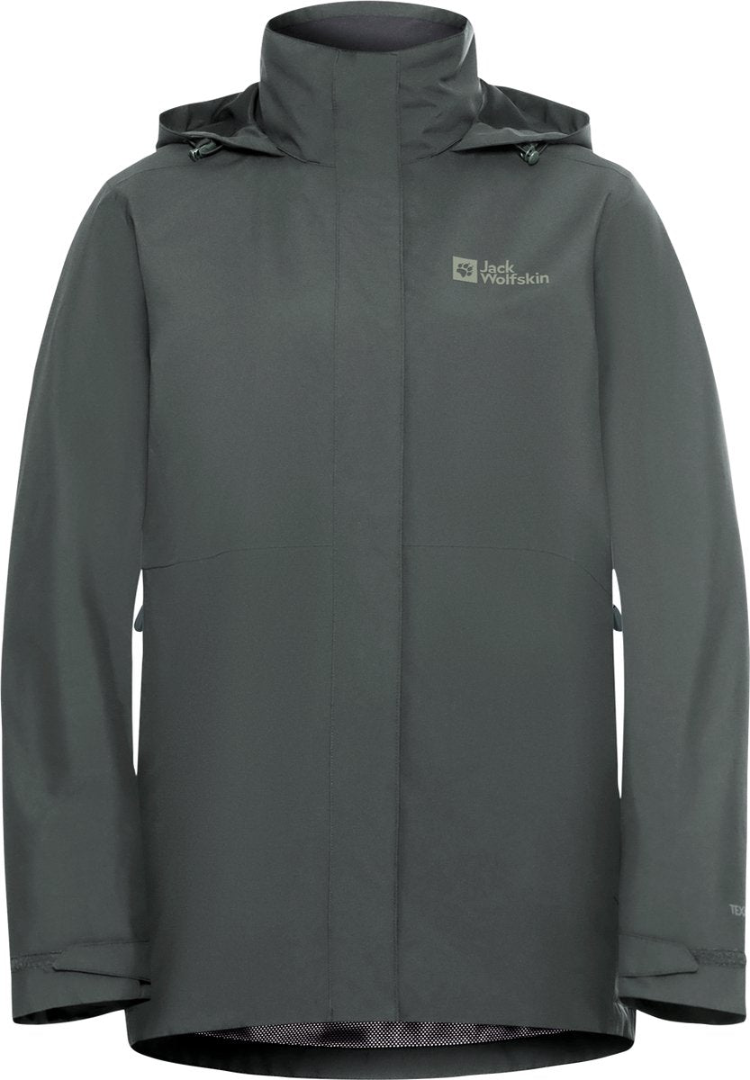Giacca outdoor da donna Jack wolfskin rotwand 3in1 jkt w - verde ardesia