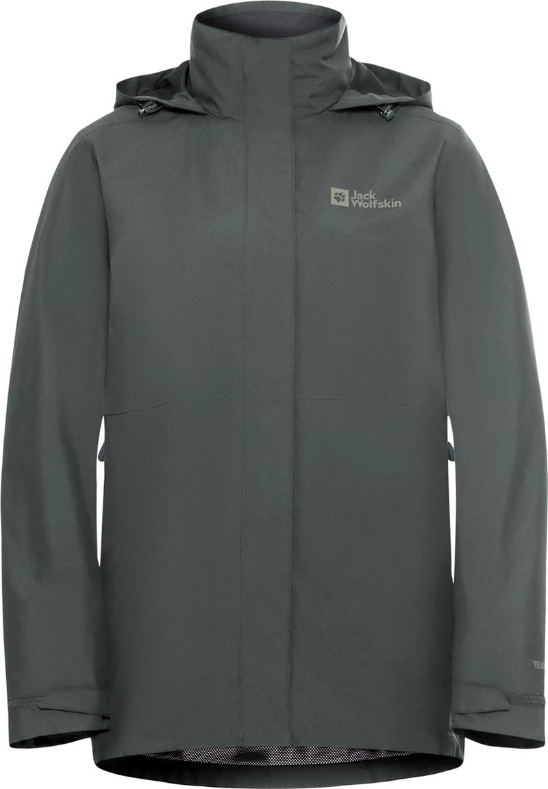 Giacca outdoor da donna Jack wolfskin rotwand 3in1 jkt w - verde ardesia