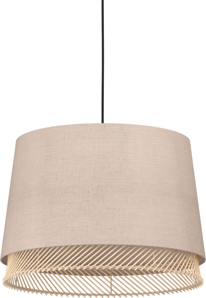 Eglo tabley hanglamp - e27 - ø 38 cm - natuur|bruin|zwart - textiel