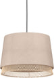 Eglo tabley hanglamp - e27 - ø 38 cm - natuur|bruin|zwart - textiel