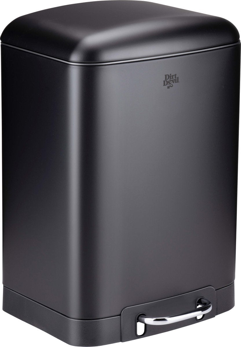 Dirt devil pedaalemmer 12 liter - prullenbak badkamer - rvs - zwart