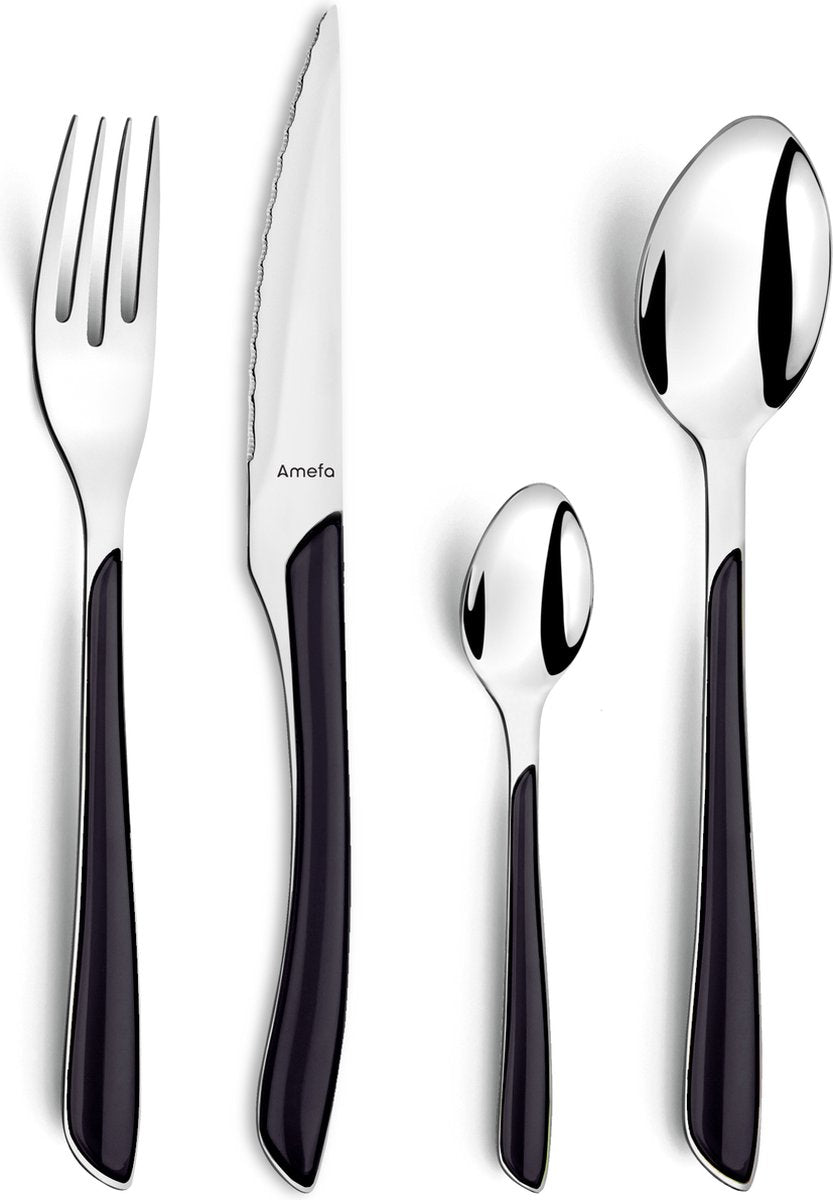 Amefa eclat zwart - 16 delige set - 4 persoons - zwart