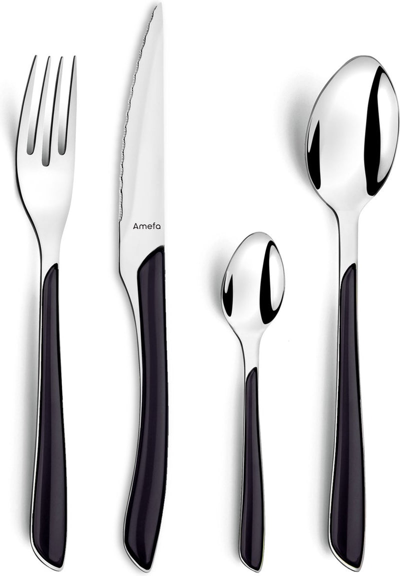 Amefa eclat nero - set da 16 pezzi - 4 persone - nero