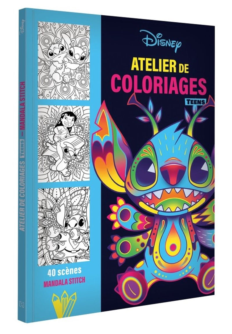 Hachette - atelier de coloriages per ragazzi adolescenti disney - hachette per giovani - punto mandala